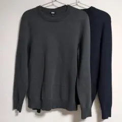 ウォッシャブルミラノリブクルーネックセーター グレー S