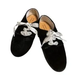 【美品】Samansa Mos2 KAZUMIコラボレースアップベロアシューズ