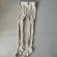 ミキハウス　アイボリー キッズタイツ　100cm