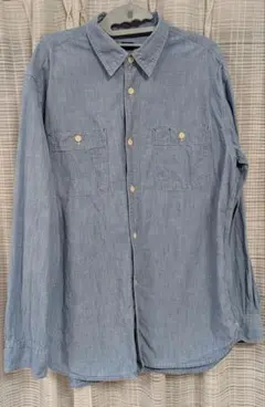 UNIQLO シャンブレーシャツ　Lサイズ　ユニクロ