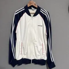古着　adidas ジップアップジャケット ホワイト