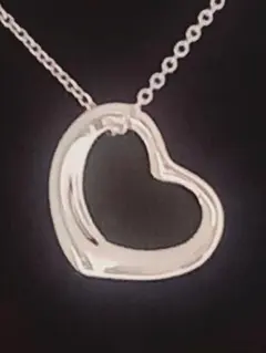 美品 TIFFANY ティファニー オープンハート シルバーネックレス