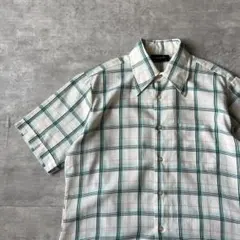 【黒タグカナダ】Arrow 80sビンテージチェックシャツ古着オンブレアメカジ.