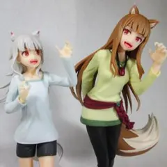 ホロ＆ミューリ 狼と香辛料 フィギュア 2種 デスクトップデコレート まとめ売り