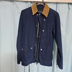 GU ネイビー コーデュロイ襟 ジャケット