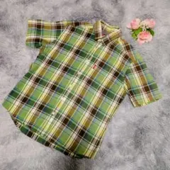 CONVERSE 半袖チェックシャツ Lサイズ