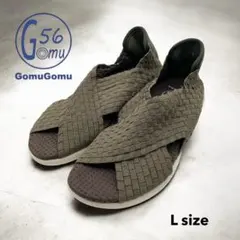 GomuGomu クロスベルトサンダル 24cm オリーブ 美品 軽量のサムネイル