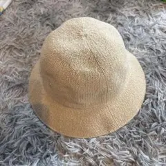 ベージュ バケットハット ストローハット風のサムネイル