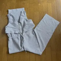 新品　ZARA ストライプ柄オールインワン　ジャンプスーツ