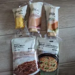 MUJI 無印良品 牛すじカレーレトルト、トマトクリーム、とれるバウムセットのサムネイル