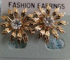 雪の結晶デザイン イヤリング