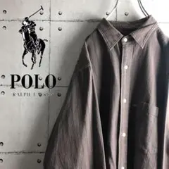 【激レア】90s POLO JEANS ラルフローレン 長袖ストライプシャツ