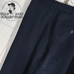 人気 リーバイス アクションスラックス W38 ネイビー テーパード 古着