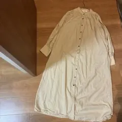 ADAM ET ROPE ベージュ シャツワンピース