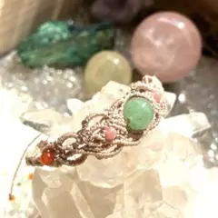 マクラメ編み グリーンアベンチュリン ブレスレット