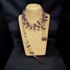 未使用　スワロフスキービーズ　ピンク　ロングネックレス　約133cm ２本