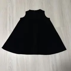 ノースリーブ チュニック ブラック　エンボス加工　速乾