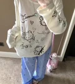 ハローキティ 長袖シャツ ホワイト