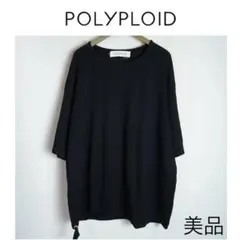 美品　POLYPLOID DRAW CORD T-SHIRT TYPE-C 黒のサムネイル