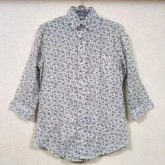 R.P.T. 花柄 シャツ 七分袖　ブルー系　Lサイズのサムネイル