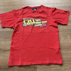 FATプリント Tシャツ 赤 バック・トゥ・ザ・フューチャー パロディ スキニーのサムネイル
