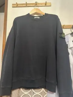 最終値下げ‼️STONE ISLAND クルーネック スウェット ブラックのサムネイル