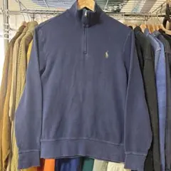 POLOラルフローレン ハーフジップ 長袖 S 古着のサムネイル