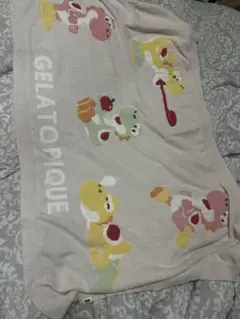 新品 GELATO PIQUE ヨッシー スーパーマリオ ブランケット ピンク