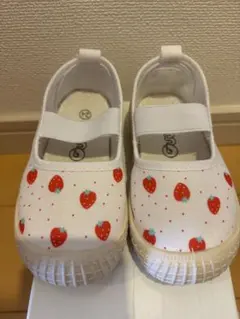 いちご柄 スリッポン 上履き