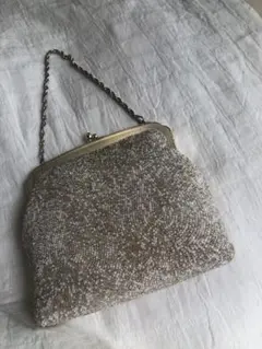 ビーズバッグ　パーティバッグ　昭和レトロ　がま口