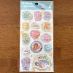 ケアベア　ポップデコパーティー　わたあめカプセルシール　ブルー