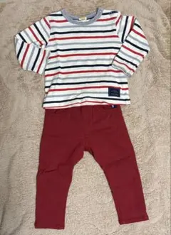 moujonjon ロンTとパンツセット キッズ服 子ども服 トップス