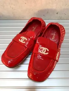 CHANEL エナメルローファー 39size CHANEL（シャネル） ローファー 革靴 靴 シューズ エナメル ブラック
