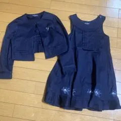 フォーマルドレスとジャケットセット 140cm 紺