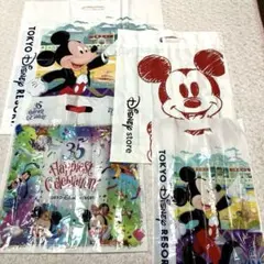 東京ディズニーリゾート ショップ袋 35周年含む4枚セット
