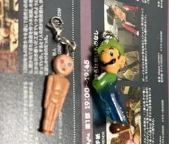 スーパーマリオ 青鬼いっぱい めじるしアクセサリー ルイージ 人形