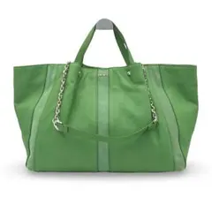 DIESEL 2WAY ショルダーバッグ　トートバッグ　レザー　グリーンのサムネイル