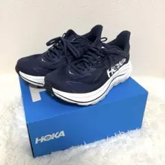 【箱付き】HOKA ホカ CLIFTON 10 ワイド 28cm ネイビー