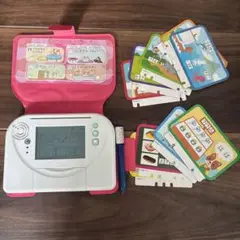 こどもチャレンジ　ひらがななぞりんパッド ピンク　液晶画面付き カードセット