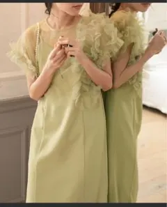 【forksy.】チュールフリルトップスセットサテンキャミワンピース！売り切り！