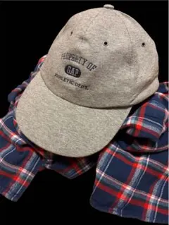 OLD GAP 3段アーチスウェット 6パネル紺タグベースボールキャップのサムネイル
