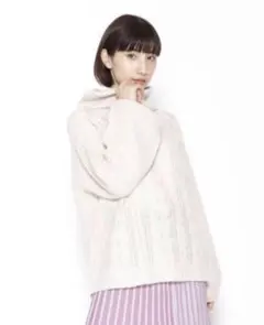 AS KNOW AS PINKY★キラっとラメ混ニットプルオーバー☆オフホワイト