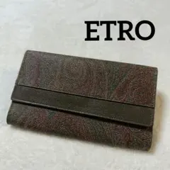 ETRO エトロ 長財布 ペイズリー柄 フラップ レザー イタリア製のサムネイル