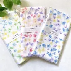 新品✩.*˚日本　ガーゼ手ぬぐい 花柄✩.*˚和柄　お土産用人気