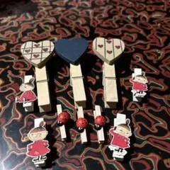 ムーミンキャラクター木製クリップ6個セット