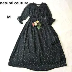 ナチュラルクチュールドット柄 シフォン ワンピース・お出かけきれいめカジュアル