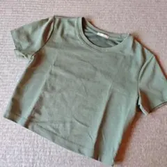 S GU オリーブグリーン 半袖Tシャツ 42