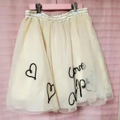 メゾピアノジュニア キッズスカート フレアスカート アイボリー L 160cm