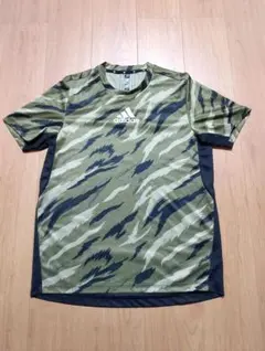adidas アディダス Lサイズ半袖Tシャツ カモフラ柄メンズスポーツウェア