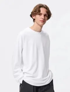 【新品タグ付】GU ドライポンチT (長袖) XLサイズ ホワイト